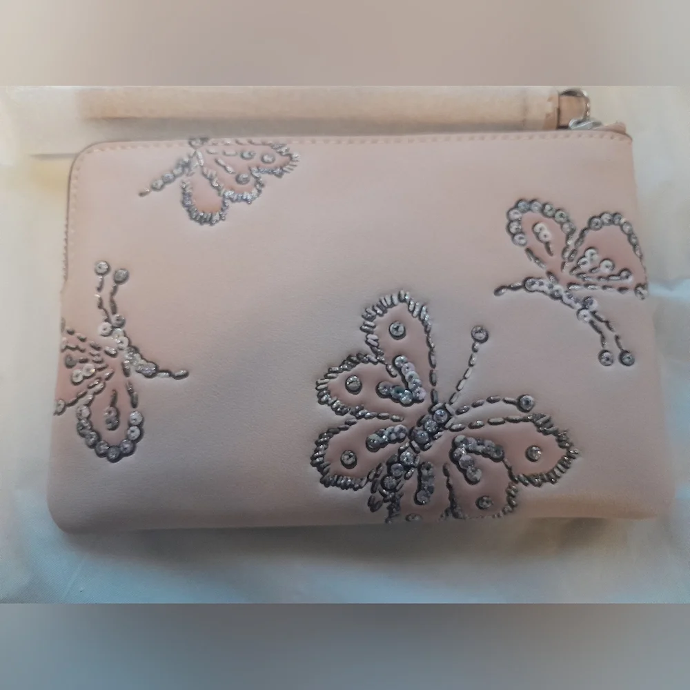 New Coach Wristlet Sparkle Butterfly Print  New With Tags 💕 - Picture 6 of 7